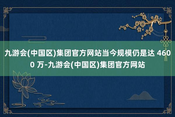 九游会(中国区)集团官方网站当今规模仍是达 4600 万-九游会(中国区)集团官方网站